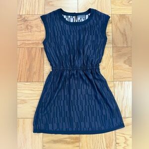 Vince Chiffon-Overlay A-Line Dress Navy Size XL Girl's